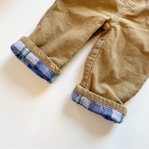 Baby Boden Flannel Lined Tan Corduroy Pants | 6-12m - Picture 2 of 5